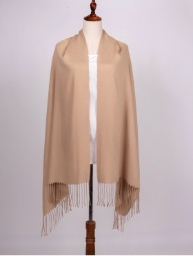 Solid Color Shawl Scarf W/ Tassels